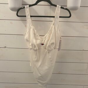 Colsie Cream Lace Trim Chemise